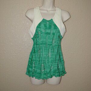 Sz S AVIU Green Knit Sleeveless Top
